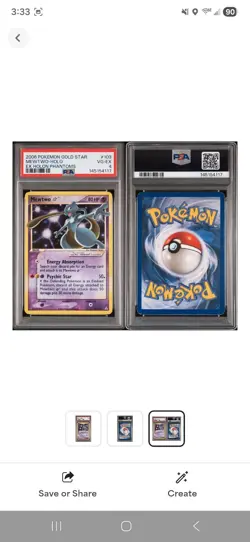 Pokemon Mewtwo Gold Star 2006 EX Holon Phantoms Holo Card 103/110 - Image 5