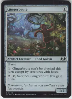 MTG Gingerbrute 246 Wilds of Eldraine C Foil NM - Image 1