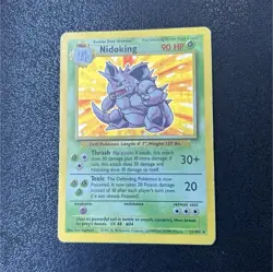 Pokemon Nidoking 11/102 Base Set Holo Rare 90 MP 1999 Wizards of the Coast Card - Image 1