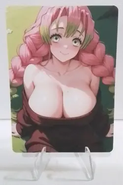Mitsuri Kanroji Demon Slayer Anime Waifu Double Sided Trading Card - Image 1