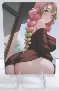 Mitsuri Kanroji Demon Slayer Anime Waifu Double Sided Trading Card - Image 1