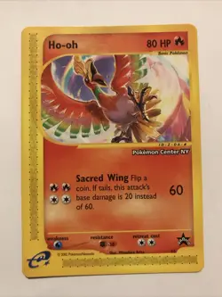 Pokemon Card Ho-oh Wizards of the Coast Series #52 Black Star Promo - Image 1