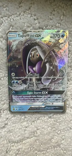 Pokemon Tapu Fini GX Full Art Holo Card #39a Burning Shadows Extras 2017 - Image 1
