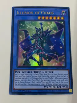 Yugioh - Illusion of Chaos x 3 - 1st Edition Ultra Rare NM - Free Holo Card - Image 2
