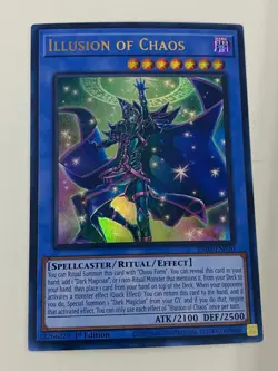 Yugioh - Illusion of Chaos x 3 - 1st Edition Ultra Rare NM - Free Holo Card - Image 3