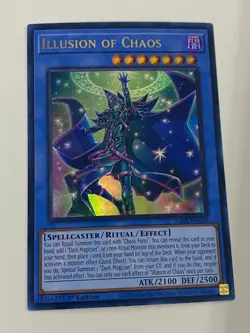 Yugioh - Illusion of Chaos x 3 - 1st Edition Ultra Rare NM - Free Holo Card - Image 4
