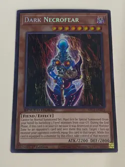 Yugioh - Dark Necrofear - 1st Edition Prismatic Secret Rare NM - Free Holo - Image 1