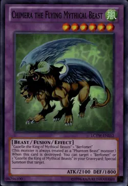 Yu-Gi-Oh! Chimera the Flying Mythical Beast Super Rare LCYW-EN052 - Image 1