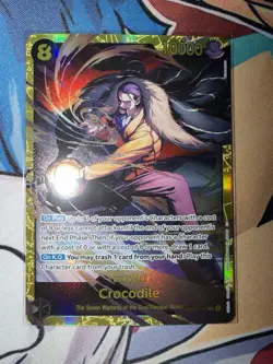 Crocodile OP14-120 Secret Alternate Art The Azure Sea's Seven Sec One Piece RARE - Image 1