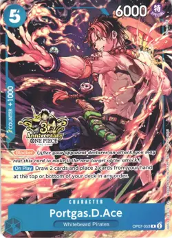 PORTGAS.D.ACE (3RD ANNIVERSARY TOURNAMENT 3 BROTHERS PACK) OP07-053 NM - Image 1