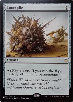 052/351 BOOMPILE RARE COMMANDER 2016 MTG CARD - Image 1