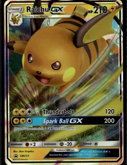 Raichu GX Promo SM Promos SM213 Lightning Holofoil Pokemon Card - Image 1