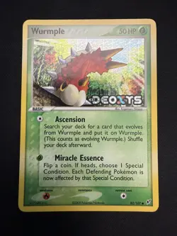 Wurmple - Pokemon Card - Deoxys 82/107 Common Reverse Holo Stamped - Image 1