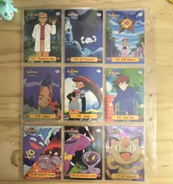 1999 Pokemon TV Animation Series 1 Complete 9 card Puzzle Set (Near Mint/Ex) - Image 1
