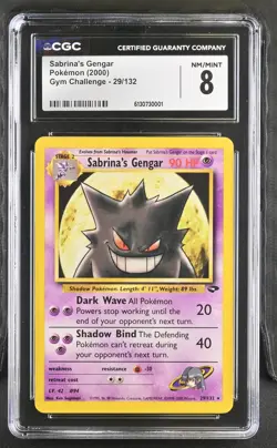 CGC 8 NM/MINT Sabrina's Gengar 29/132 Gym Challenge Pokemon Card - Image 1