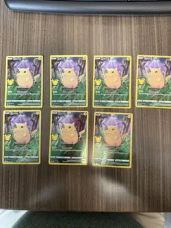 Nintendo Pokemon TCG Pikachu Celebrations Promo Lot - 7 English Cards 2021 - Image 1