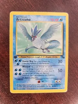 Articuno Fossil 1st Edition Pokemon Card WOTC - Image 1