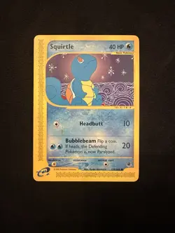 Pokemon Squirtle Expedition Non-Holo Card 132/165 Nintendo E-Reader Vintage MP - Image 1