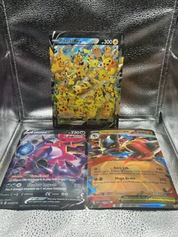Pikachu V-UNION Jumbo Card + 2 Other Jumbo Cards - Image 1