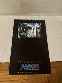 Magic The Gathering 1996 Calendar Vintage VTG Wizards Of The Coast FREE SHIP - Image 1