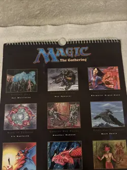 Magic The Gathering 1996 Calendar Vintage VTG Wizards Of The Coast FREE SHIP - Image 5