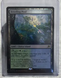 MTG Edge of Eternities Breeding Pool Land - Forest Island RARE FOIL #0251 - Image 1
