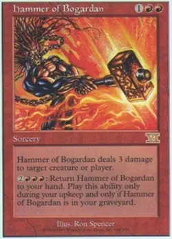 Hammer of Bogardan ~ Heavily Played 6th Edition Sixth MTG Magic UltimateMTG Red - Image 1