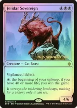 1x Felidar Sovereign - Foil - Prerelease Promo Light Play, English Prerelease Pr - Image 1