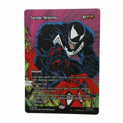 Savage Beating Borderless Non‑Foil #26 Mythic MTG Spider-Man MAR EN NM - Image 1