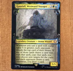 Gandalf Westward Voyager M 0463, NM Showcase Scrolls Mythic MTG Lord Rings LotR - Image 1