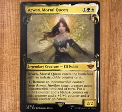 Arwen, Mortal Queen, M 0644, NM Showcase Scrolls, LotR Lord of the Rings LTR MTG - Image 1