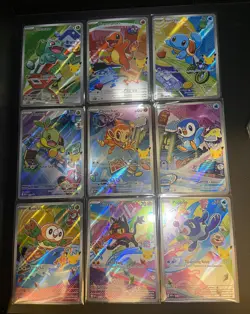 Pokemon First Partner Illustration 30th Collection Complete Promo Set 9 Cards NM - Image 1