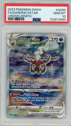2023 Pokemon SWSH FA/Darkrai VSTAR Crown Zenith #GG50 PSA 10 - Image 1