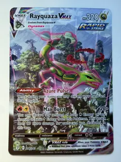 Pokemon Rayquaza VMAX Alternate Art 218/203 SWSH07: Evolving Skies Holo NM - Image 1