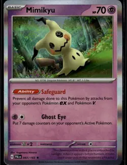 Mimikyu - Rare SV: Paldean Fates 037/091 Psychic Holo Pokemon Card - Image 1