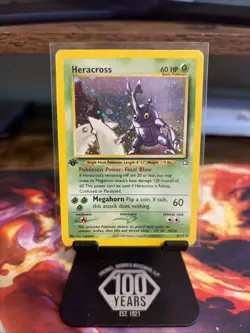 Pokemon First edition Neo Genesis Heracross 6/111 MP Holographic WOTC - Image 1