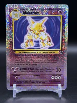 Alakazam Reverse Holo Rare 1/110 Legendary Collection Pokemon English WOTC MP - Image 1