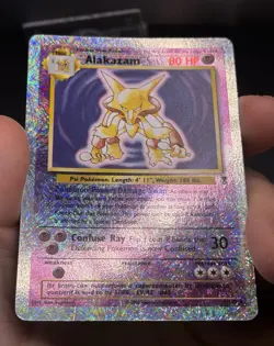 Alakazam Reverse Holo Rare 1/110 Legendary Collection Pokemon English WOTC MP - Image 3