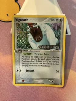 Pokemon Card - Vigoroth Stamped Deoxys 50/107 Reverse Holo Lp - Image 1