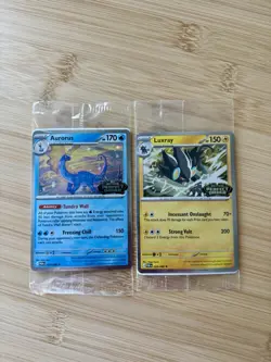 Pokemon Aurorus And Luxray Mega Evolution Perfect Order Promo Cards - Image 1