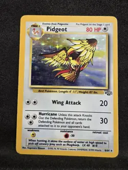 Vintage Pokemon TCG - Jungle - Unlimited Pidgeot 08/64 Holo: MP - Image 1