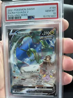 Pokemon - Rayquaza V - Alt. Full Art Holo #194/203 - Evolving Skies - Image 1
