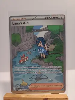 Pokemon Lana's Aid Trainer 219/167 Sv06 Twilight Masquerade Full Art Holo SIR - Image 1