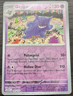 Gengar 094/165 Pokemon TCG Scarlet & Violet 151 Reverse Holo Rare MINT NM - Image 1