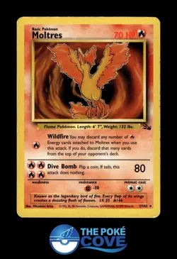 Moltres 27/62 | Fossil Unlimited | Pokemon Rare | HP - Image 1