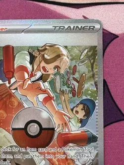 Pokemon: Arven Special Illustration Rare SIR Full Art Holo 235/091 Paldean Fates - Image 3