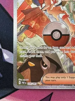 Pokemon: Arven Special Illustration Rare SIR Full Art Holo 235/091 Paldean Fates - Image 5