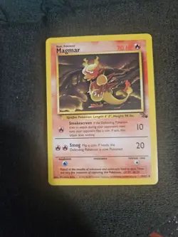 Magmar Uncommon Unlimited 39/62 LP - 1999 Pokemon TCG Fossil Vintage WOTC - Image 1
