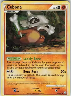 Pokemon Cubone 60/102 Triumphant Common LP - Image 1
