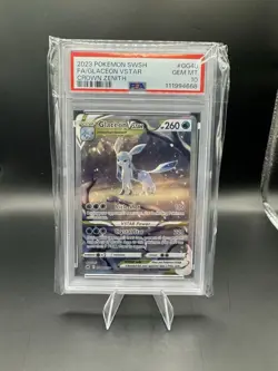 2023 POKEMON SWORD & SHIELD CROWN ZENITH #GG40 FULL ART GLACEON VSTAR PSA 10 - Image 1